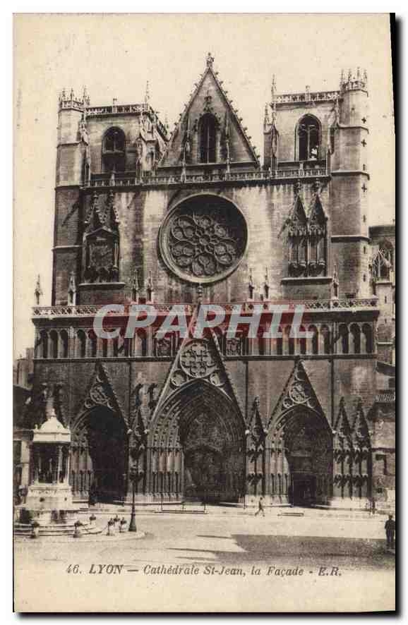 CPA Lyon Cathedrale St Jean la Facade 