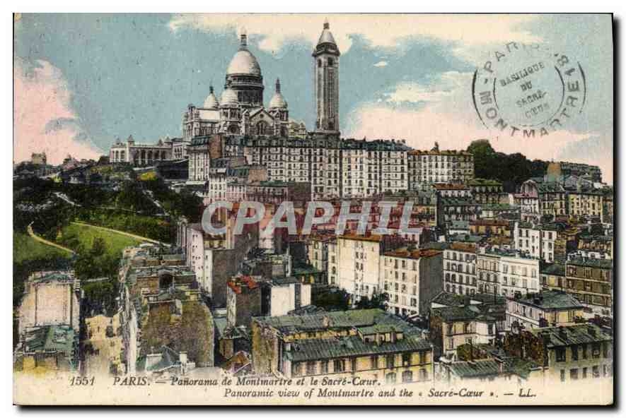 CPA Paris Panorama de Montmartre et le Sacre Coeur