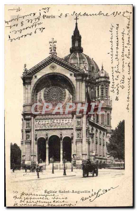 CPA Paris Eglise Saint Augustin 
