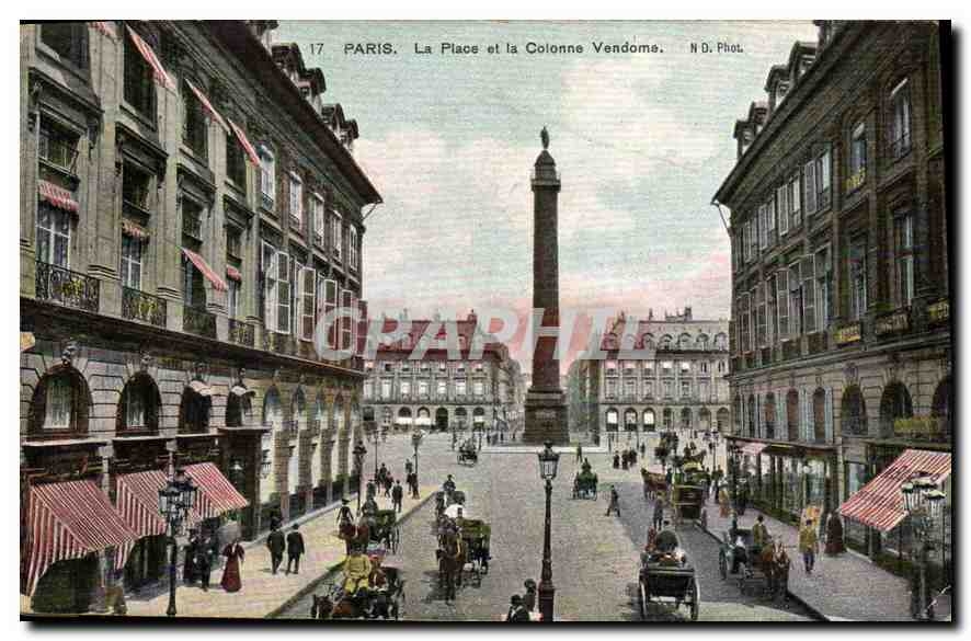 CPA Paris La Place et la Colonne Vendome 
