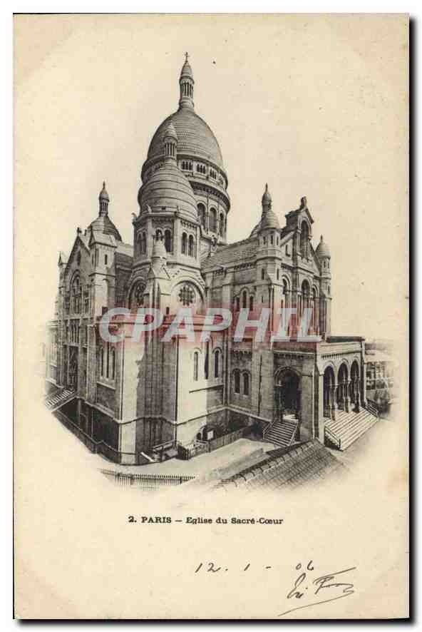 CPA Paris Eglise du Sacre Coeur 
