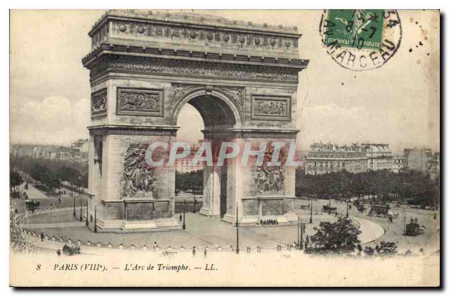 CPA Paris VIII L'Arc de Triomphe