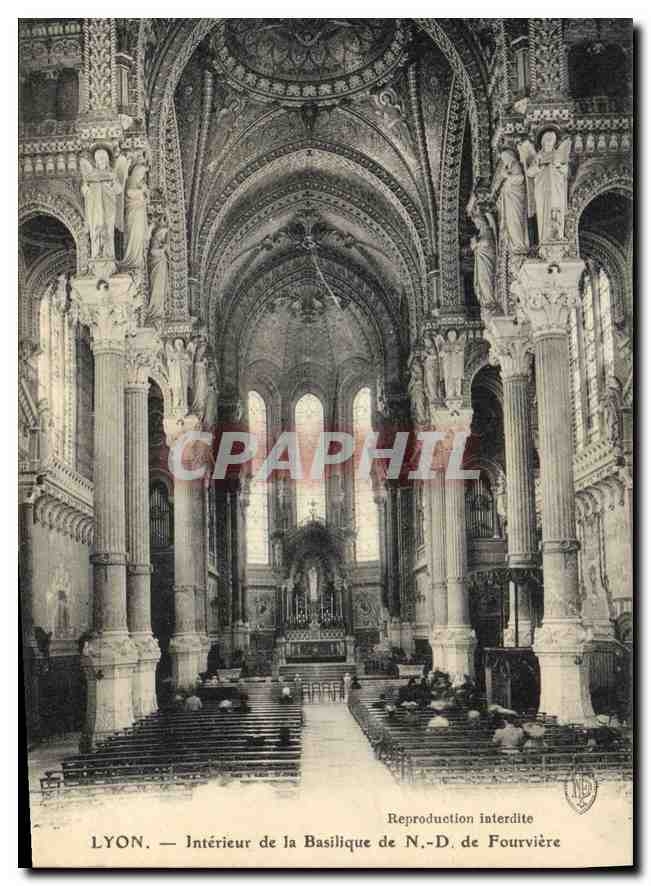CPA Lyon Interieur de la Basilique de ND de Fourviere