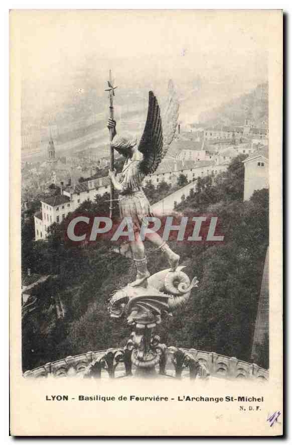 CPA Lyon Basilique de Fourviere L'Archange St Michael