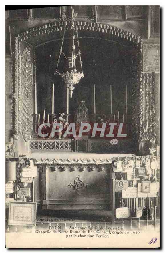 CPA Lyon Ancienne Eglise de Fourvire Chapelle de Notre Dame de Bon Conseil
