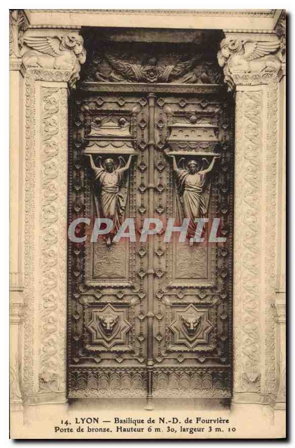 CPA Lyon Basilique de ND de Fourviere Porte de bronze