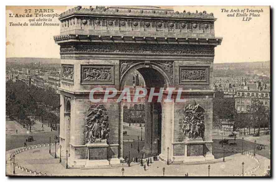 CPA Paris L'Arc de Triomphe 
