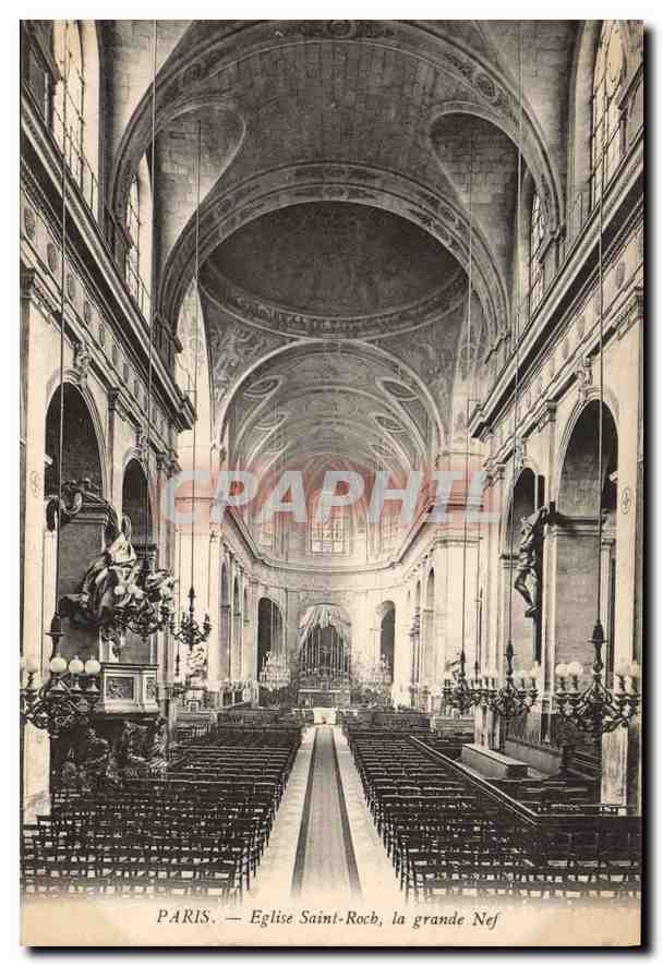 CPA Paris Eglise Saint Roch la grande Nef