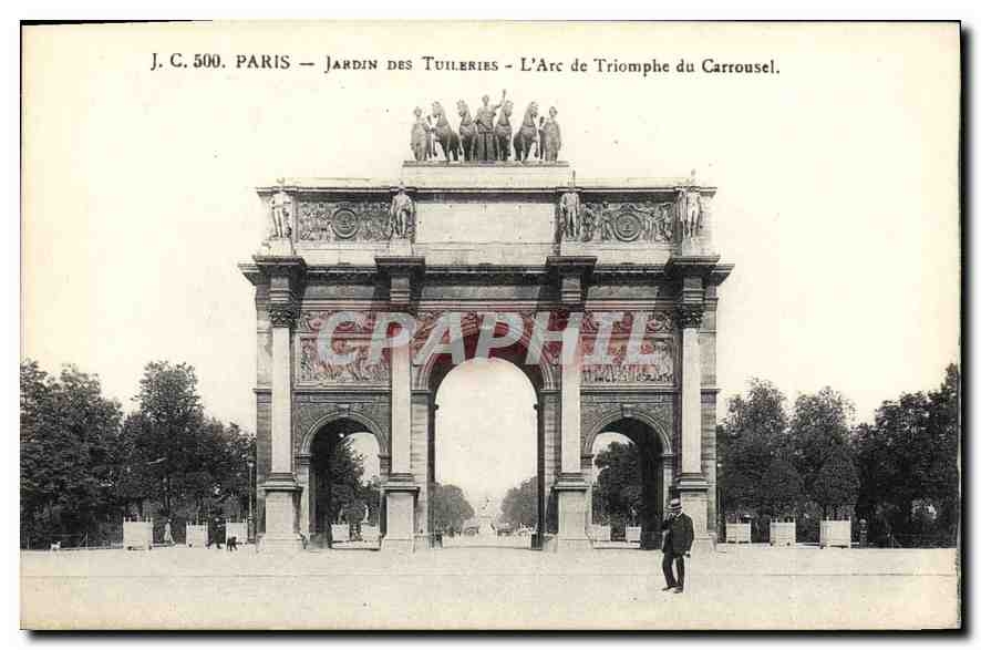 CPA Paris Jardin des Tuileries L'Arc de Triomphe du Carrousel 