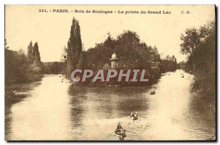CPA Paris Bois de Boulogne La pointe du Grand Lac