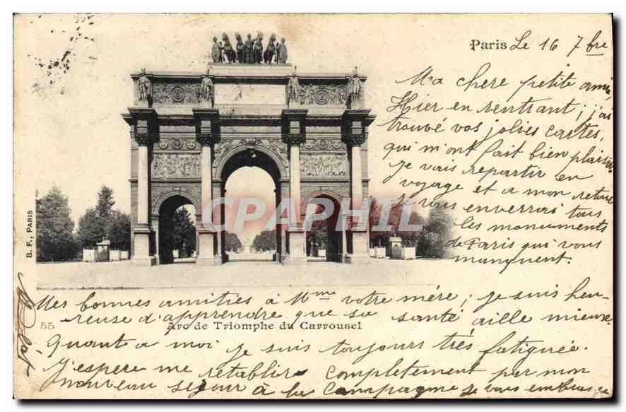 CPA Paris Arc de Triomphe du Carrousel 