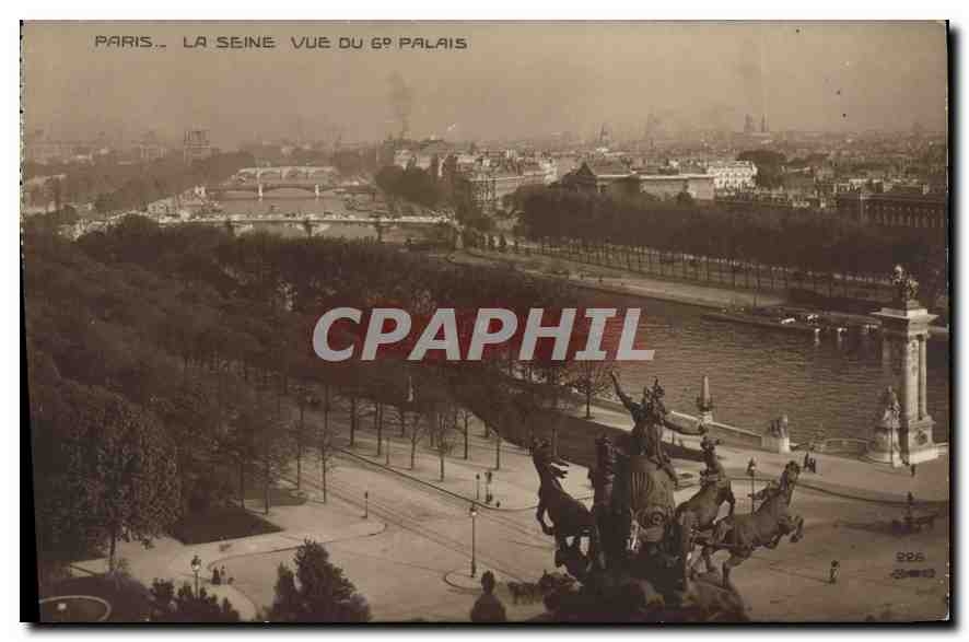 CPA Paris La Seine Vue du Palais 
