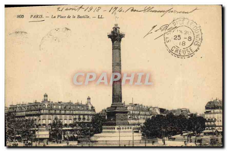 CPA Paris La Place de la Bastille 