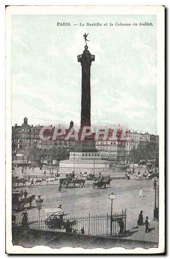 CPA Paris La Bastille et la Colonne de Juillet 