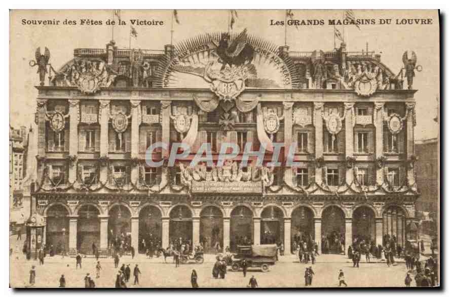 CPA Souvenir des Fetes de la Victoire Les Grands Magasins du Louvre