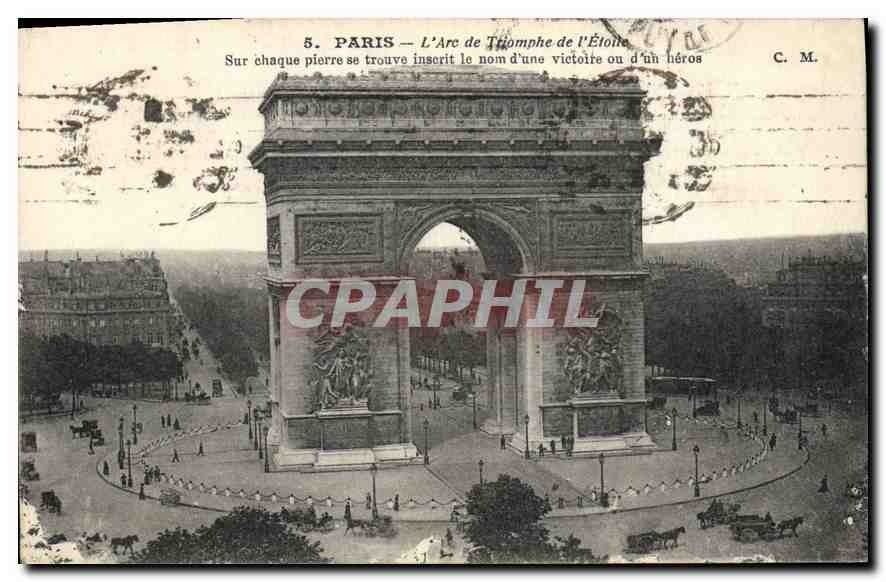 CPA Paris L'Arc de Triomphe de l'Etoile 