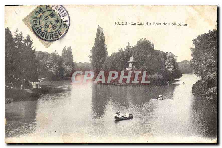 CPA Paris Le Lac du Bois de Boulogne