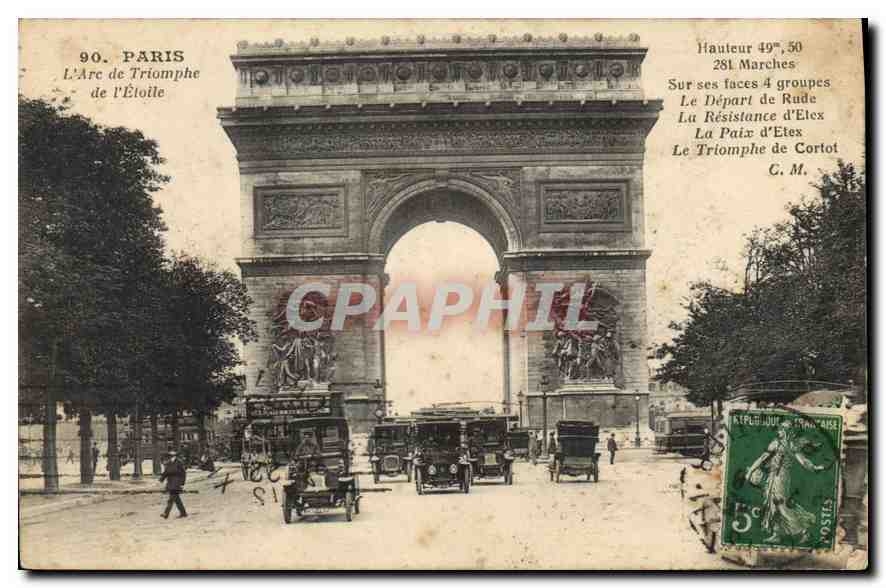 CPA Paris L'Arc de Triomphe de l'Etoile 