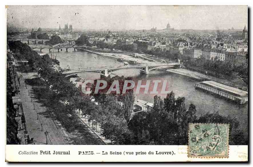 CPA Paris La Seine vue prise du Louvre 
