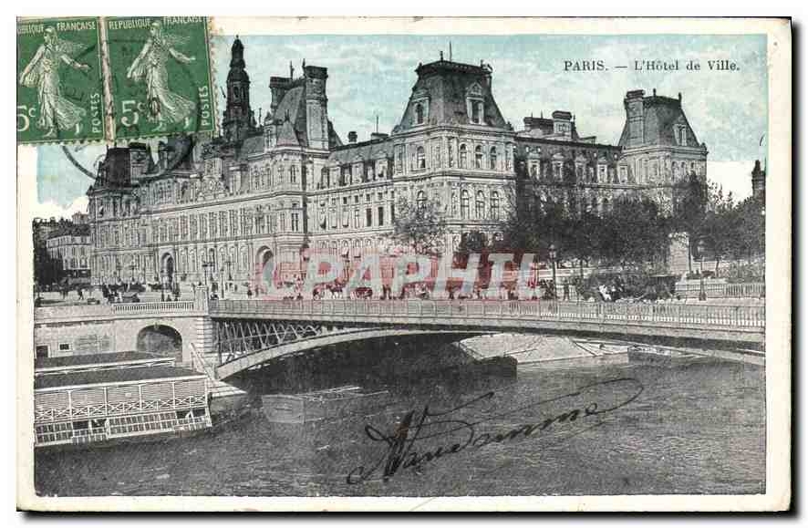 CPA Paris L'Hotel de Ville 
