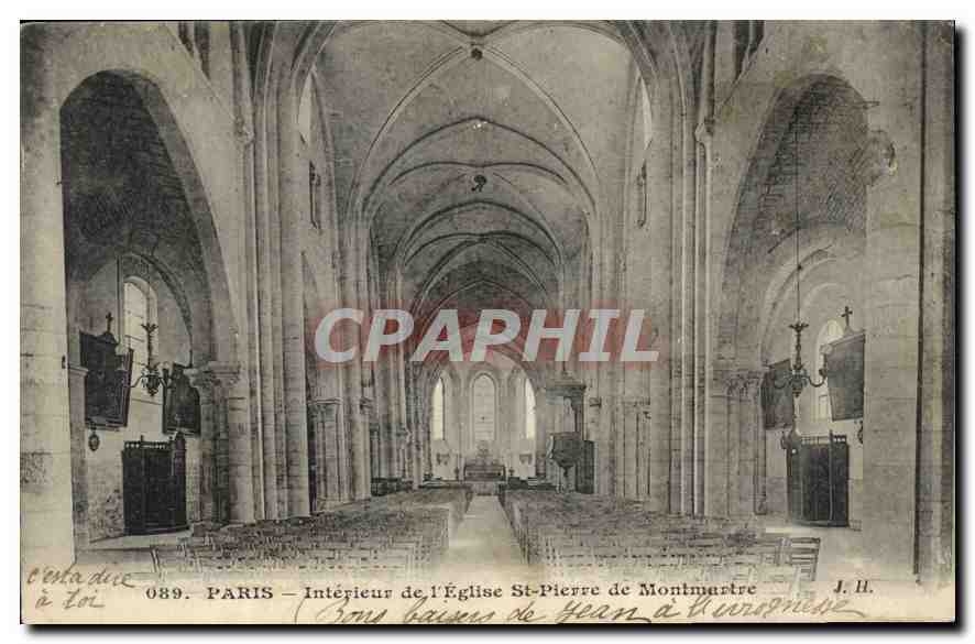 CPA Paris Interieur de l'Eglise St Pierre de Montmartre