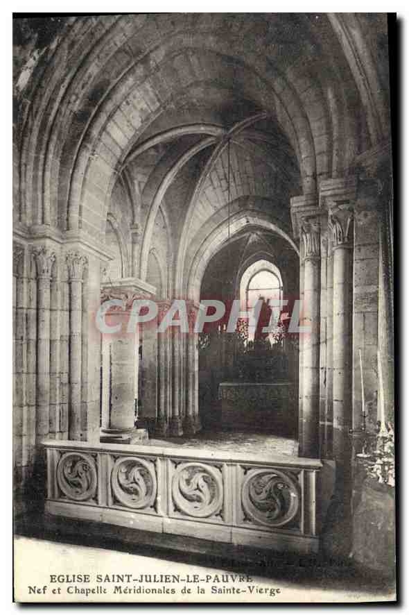 CPA Eglise Saint Julien le Pauvre Nef et Chapelle Meridionales de la Sainte Vierge
