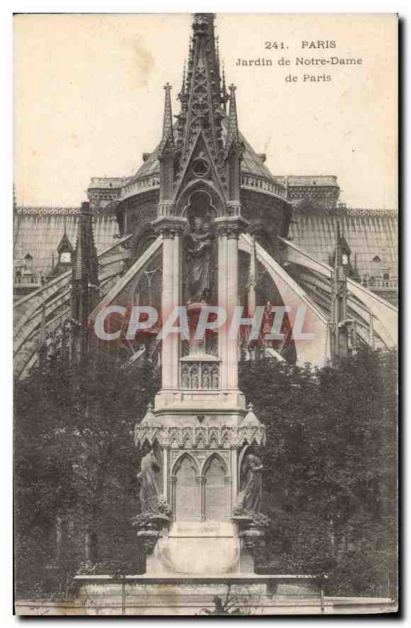 CPA Paris Jardin de Notre Dame de Paris