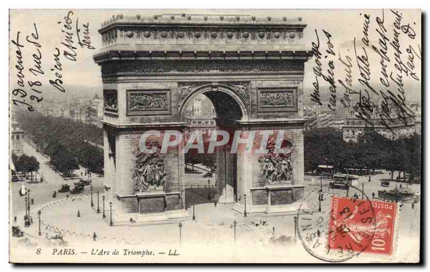 CPA Paris L'Arc de Triomphe 