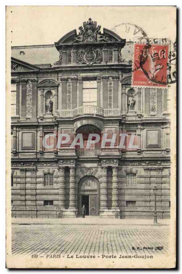 CPA Paris Le Louvre Porte Jean Goujon 
