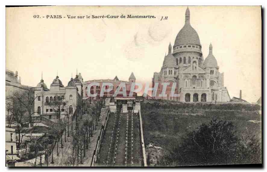 CPA Paris Vue sur le Sacre Coeur de Montmartre