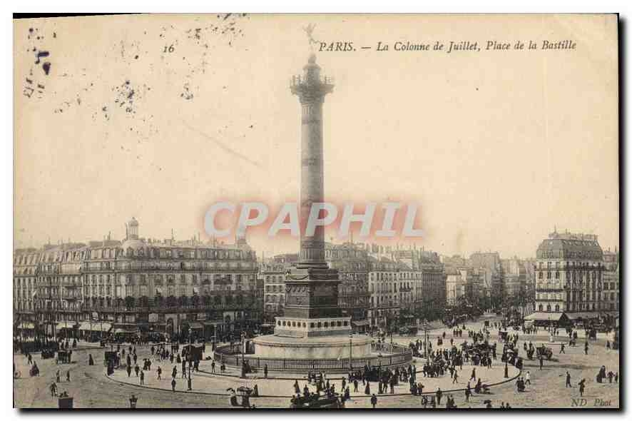 CPA Paris La Colonne de Juillet Place de la Bastille