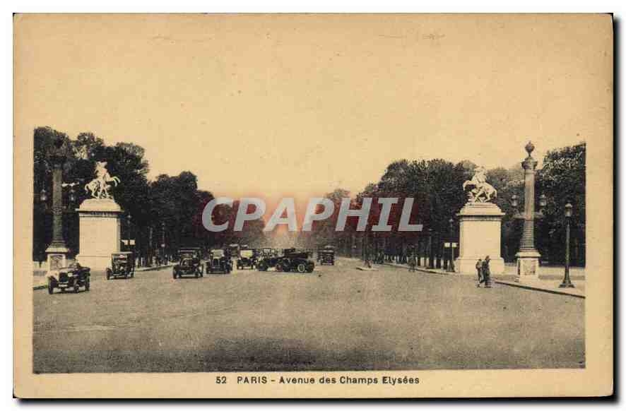 CPA Paris Avenue des Champs Elysees