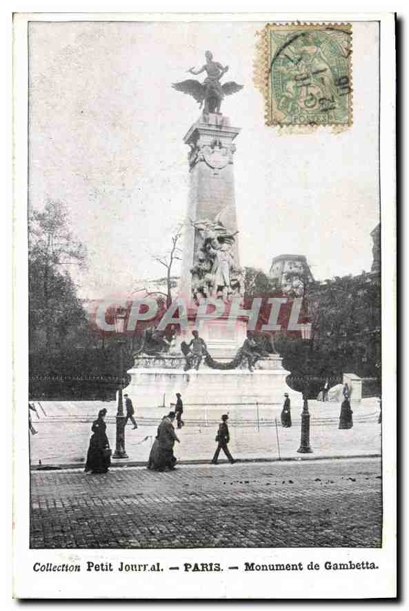 CPA Paris Monument de Gambetta