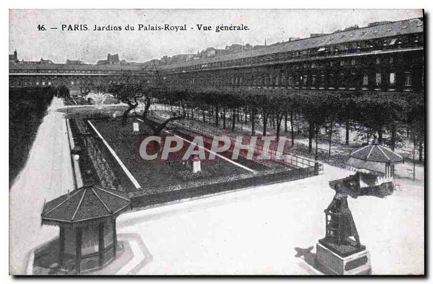 CPA Paris Jardins du Palais Royal Vue generale