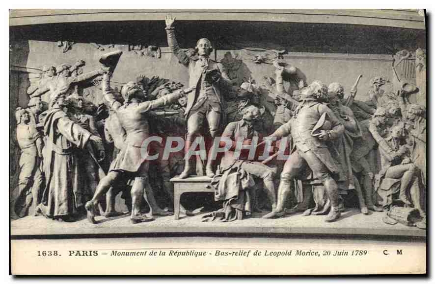 CPA Paris Monument de la Republique Bas relief de Leopold Morice