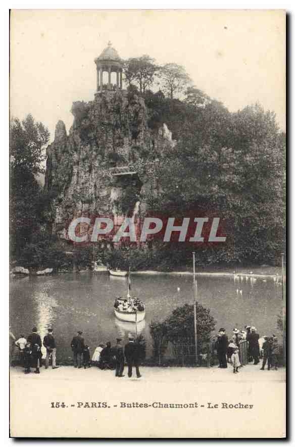 CPA Paris Buttes Chaumont Le Rocher 