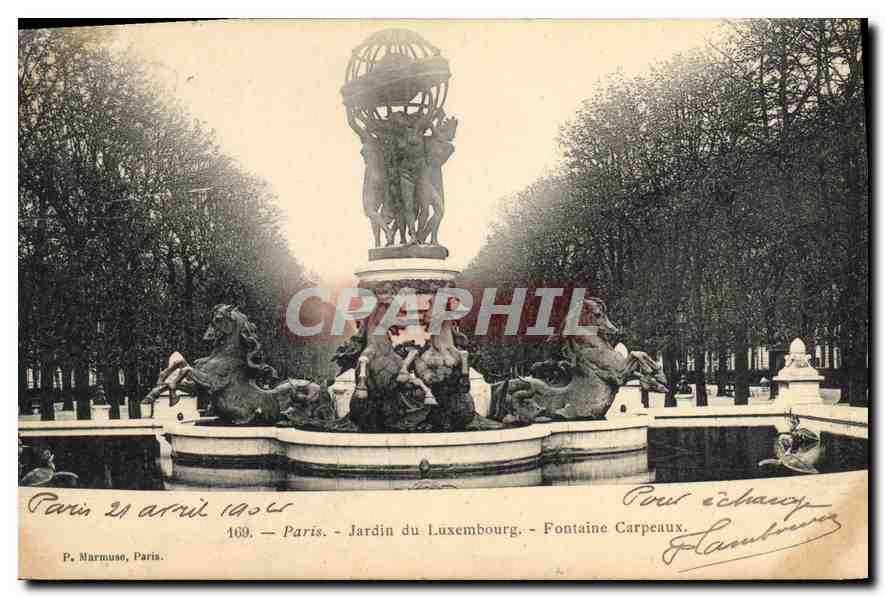 CPA Paris Jardin du Luxembourg Fontaine Carpeaux