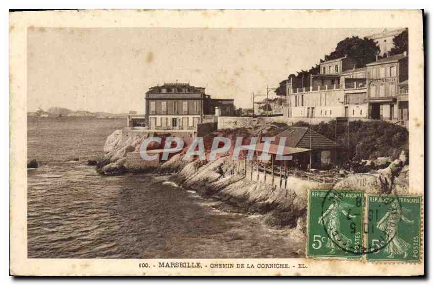 CPA Marseille Chemin de la Corniche 