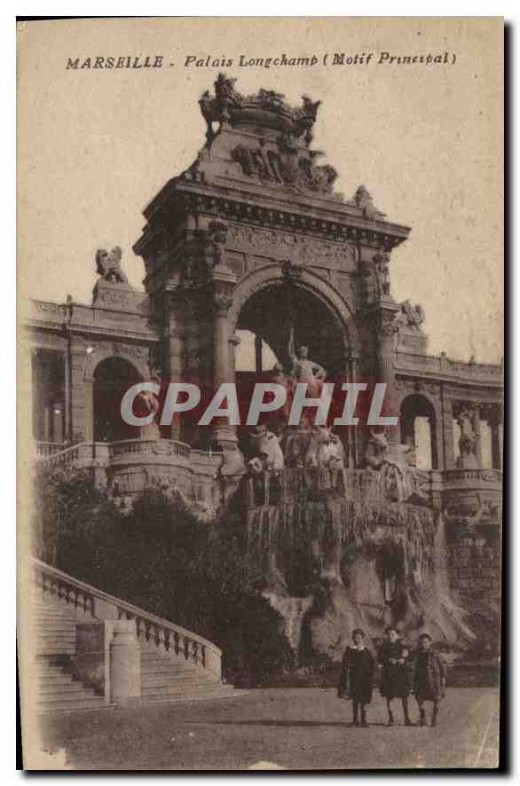 CPA Marseille Palais Longchamp Motif Principal 