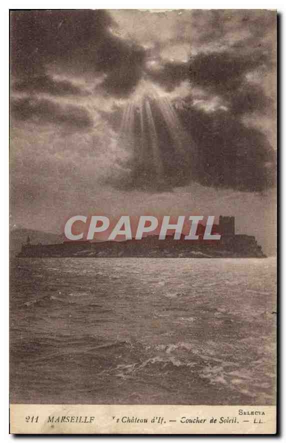 CPA Marseille Chateau d'If Coucher de Soleil