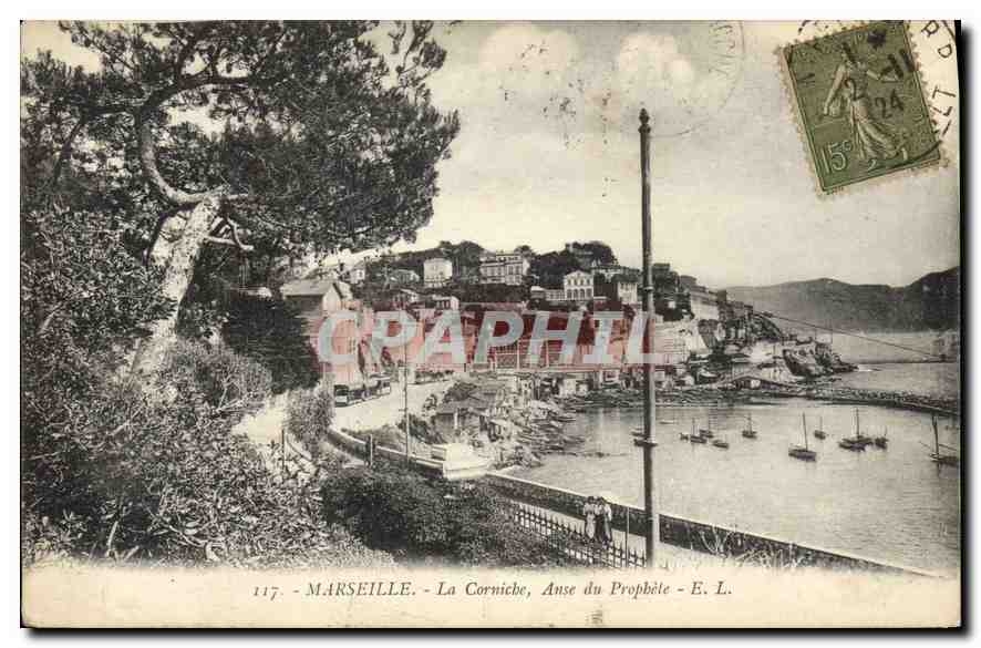 CPA Marseille La Corniche Anse du Prophete 