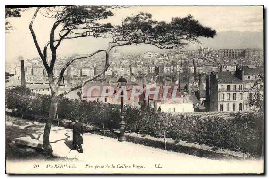 CPA Marseille Vue prise de la Colline Puget