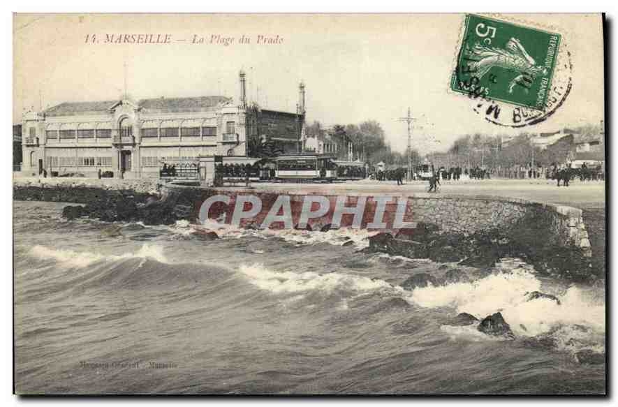 CPA Marseille La Plage du Prado 