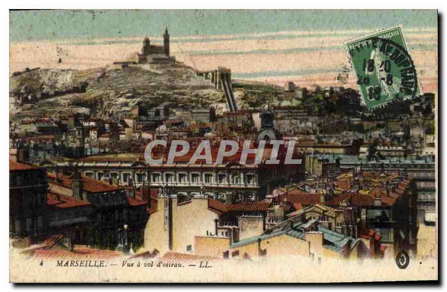 CPA Marseille Vue a vol d'oiseau 