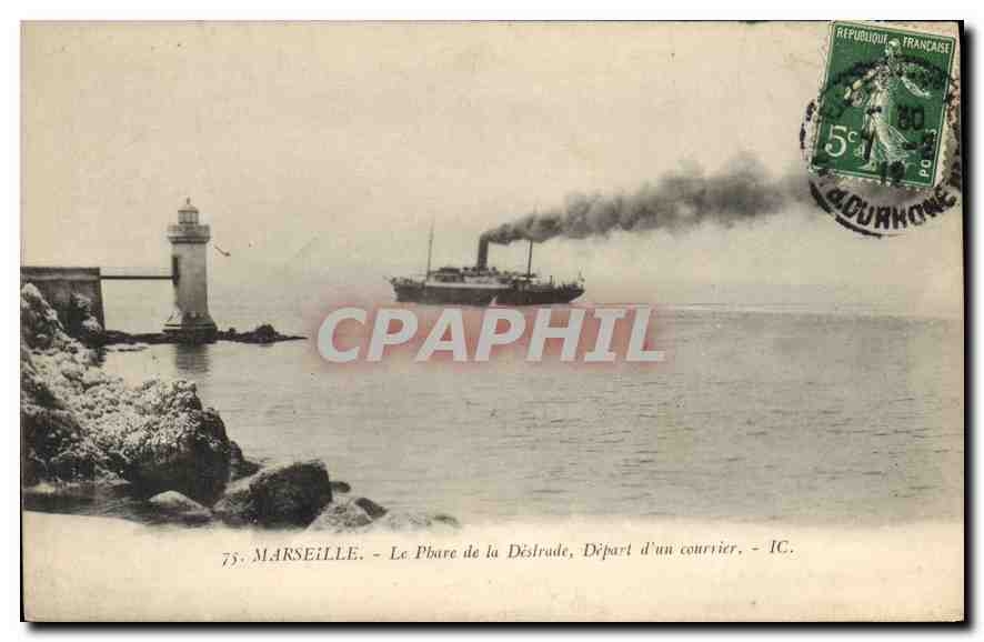 CPA Marseille Le Pharc de la Destrade Depart d'un courrier