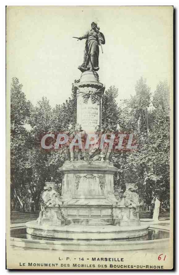 CPA Marseille Le Monument des Mobiles des Bouches du Rhone 