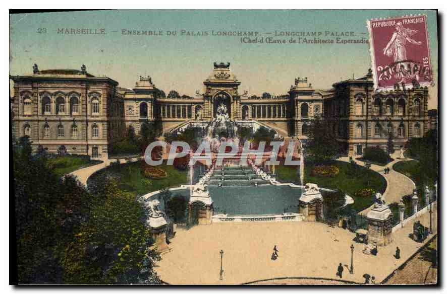 CPA Marseille Ensemble du Palais Longchamp 