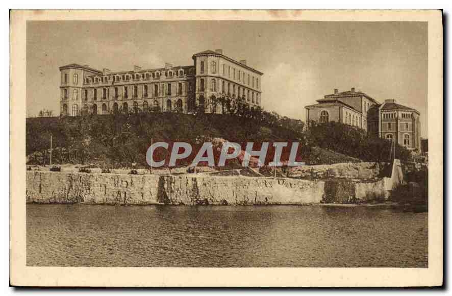 CPA Marseille Le Jardin du Pharo avee l'Ecole de Medecine et de Pharmacie 
