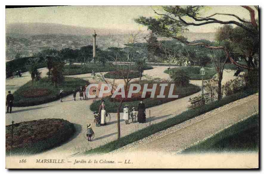 CPA Marseille Jardin de la Colonne 