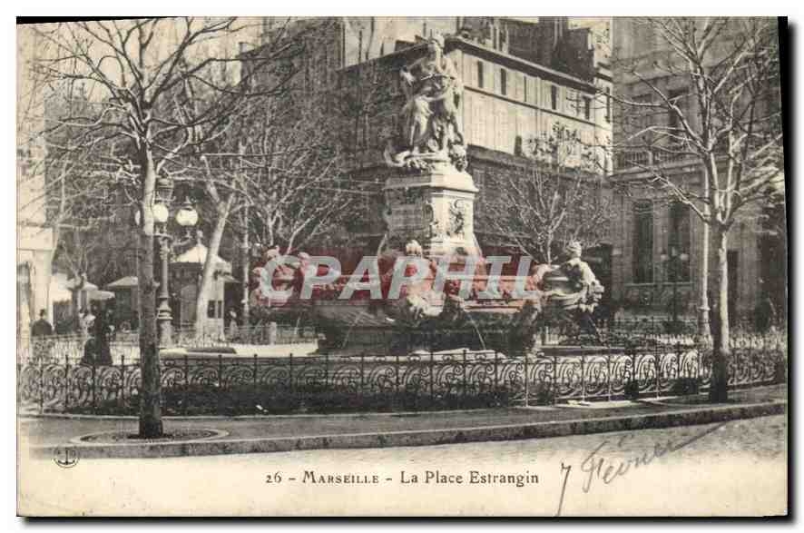 CPA Marseille La Place Estrangin 